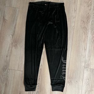 NEW Juicy Couture Sz Medium Black velour joggers
